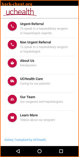 University of Colorado Kidney Transplant screenshot