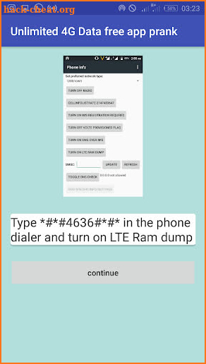 unlimited 4G data prank free app screenshot