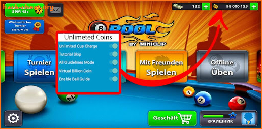 Unlimited coin for 8 ball pool guide screenshot