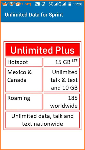 Unlimited Data for Sprint screenshot