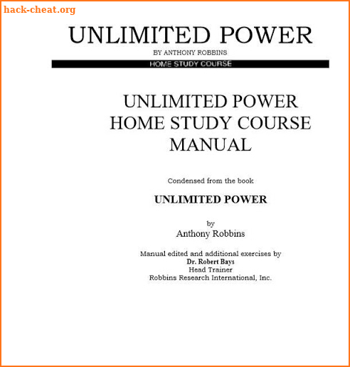 Unlimited Power By Anthony Robbins screenshot