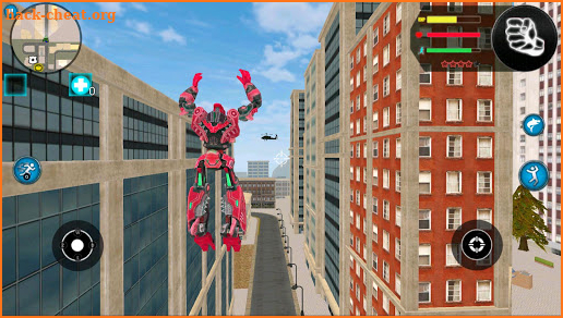 Unlimited Red Robot Shark Tranforme Battle City screenshot