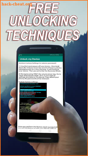 Unlock Android Device Tips screenshot