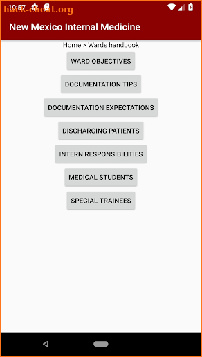 UNM Internal Medicine screenshot