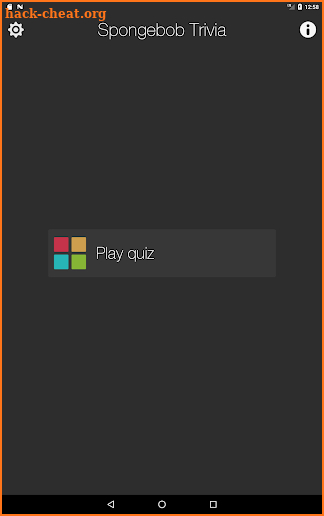 UnOfficial Spongebob Square Pants Trivia Game Quiz screenshot