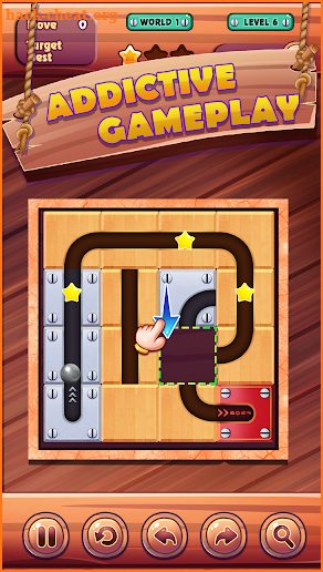 Unroll Ball - Slide Puzzle Game screenshot