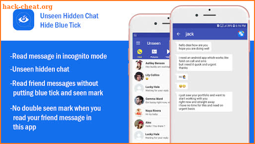 Unseen - No Last seen,Hidden chat,Hide blue tick screenshot
