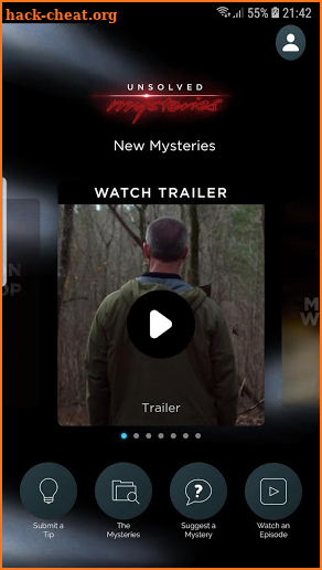 Unsolved Mysteries Mobile App screenshot