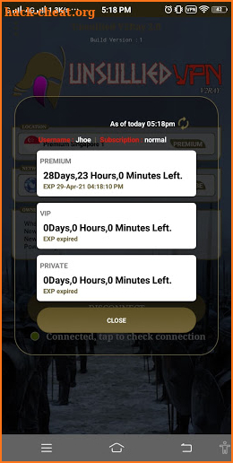 UnsulliedVPN V2Ray screenshot