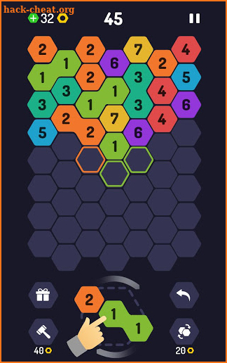 UP 9 - Hexa Puzzle! Merge Numbers to get 9 screenshot