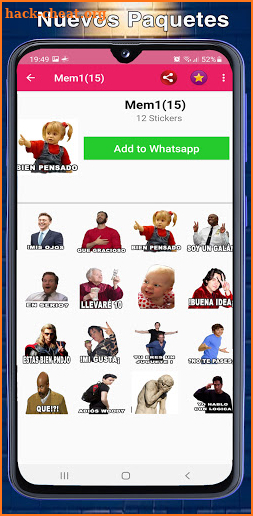 Updated Memes Stickers in Spanish - WAStickerApps screenshot