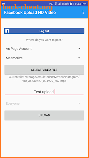 Upload HD Video to Facebook + screenshot