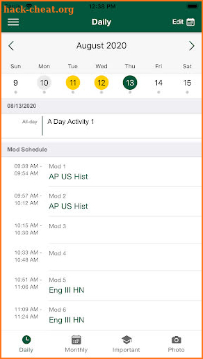 Ursuline Merici Schedule App screenshot