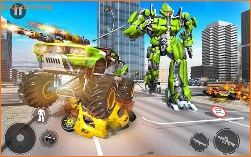 US Army Monster Truck Robot Transforming War screenshot