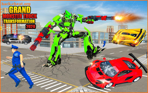 US Army Monster Truck Transform Robot Shooting screenshot