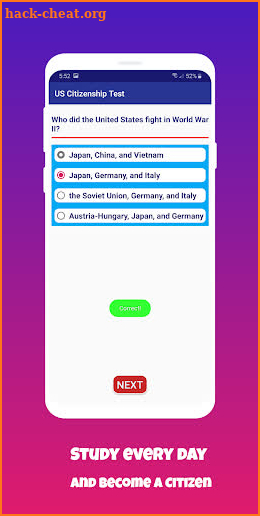 US Citizenship Test screenshot