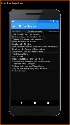 US Constitution screenshot