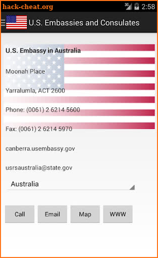 US Embassies and Consulates screenshot