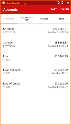 U.S. Employees Credit Union screenshot