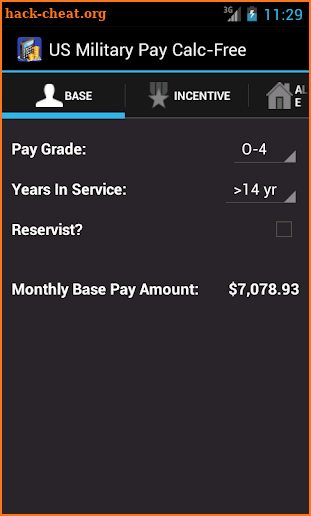 US Military Pay Calc Free screenshot