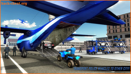 US Police ATV Quad Bike Plane Transport Game screenshot