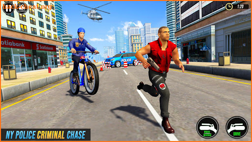 US Police BMX Bicycle Street Gangster Chase screenshot