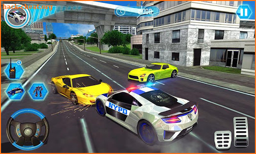 US Police Car Real Robot Transform: Robot Car Game screenshot