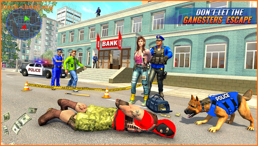 US Police Dog Bank Robbery Crime Chase Game screenshot