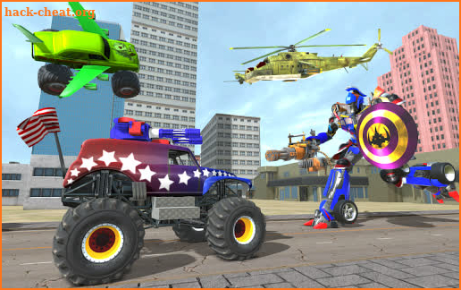 US Police Monster Truck Robot Transform screenshot