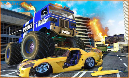 US Police Monster Truck Transform Robot War Games screenshot