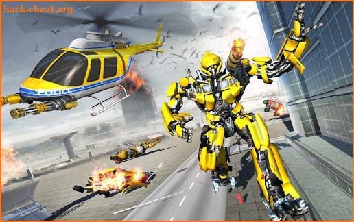 US Police Robot Hero - Helicopter Transformation screenshot