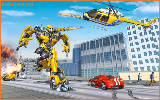 US Police Robot Hero - Helicopter Transformation screenshot