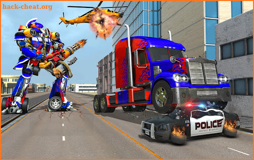 US Police Robot Real Transform Car screenshot