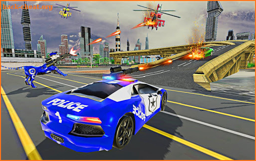 US Police Robot War Tiger Robot Transform Games screenshot