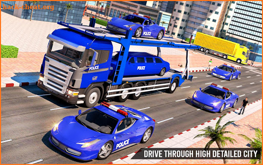 US Police Transporter Truck: Car Driving Games screenshot