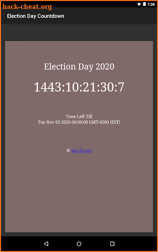 US Presidential Election Day 2020 Countdown screenshot