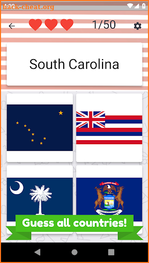 US states quiz – 50 states, capitals and flags screenshot