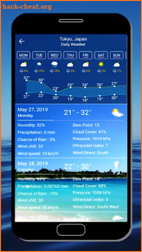 USA accurate weather forecast screenshot