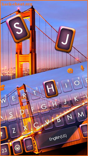 Usa Golden Gate Bridge Keyboard Theme screenshot