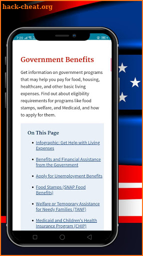 USA Loan Grant Benefits screenshot