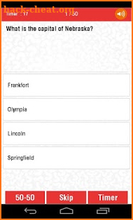 USA States and Capitals Quiz screenshot