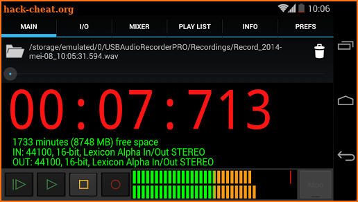 USB Audio Recorder PRO screenshot