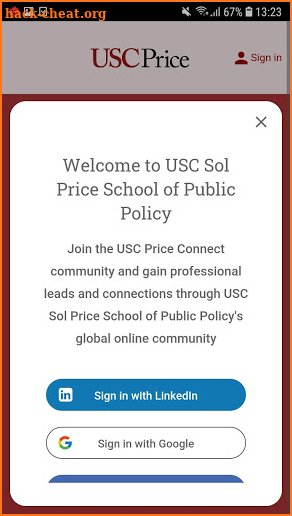 USC Price Connect screenshot