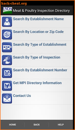 USDA MPI Directory screenshot