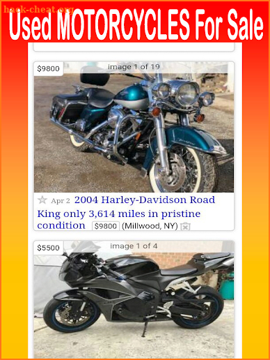 Used Motorcycles For Sale screenshot