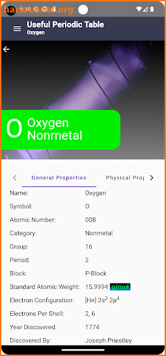 Useful Periodic Table screenshot