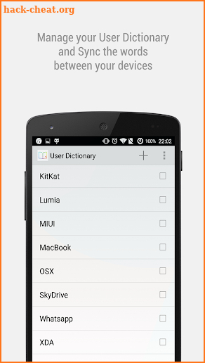 User Dictionary Plus - Write faster your messages! screenshot