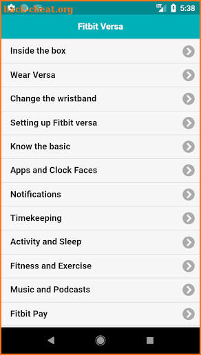 User Guide for Fitbit Versa screenshot