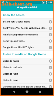 User Guide for Google Home Mini screenshot