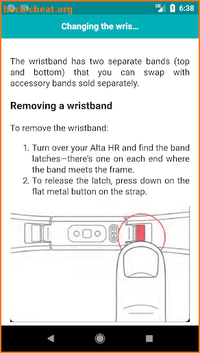 User Guide of Fitbit Alta HR screenshot